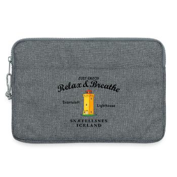 Island Leuchtturm Svörtuloft, Entspannen - Laptoptasche 13" - Grau meliert - Vorne