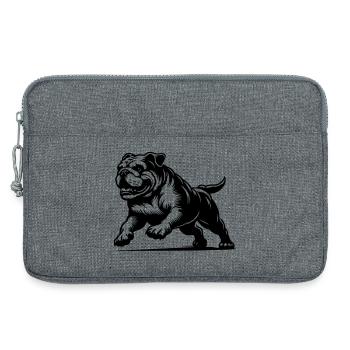 Bouledogue anglais - Sacoche pour ordinateur portable 13 pouces - gris chiné - Devant