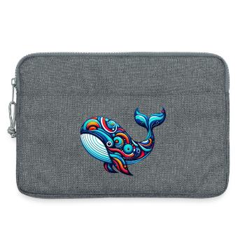 Whale - Laptop bag 13" - heather grey - Front