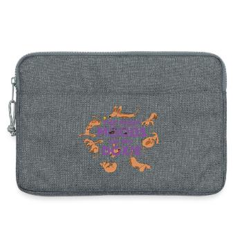 Caprices du teckel – Chaque jour une aventure - Sacoche pour ordinateur portable 13 pouces - gris chiné - Devant