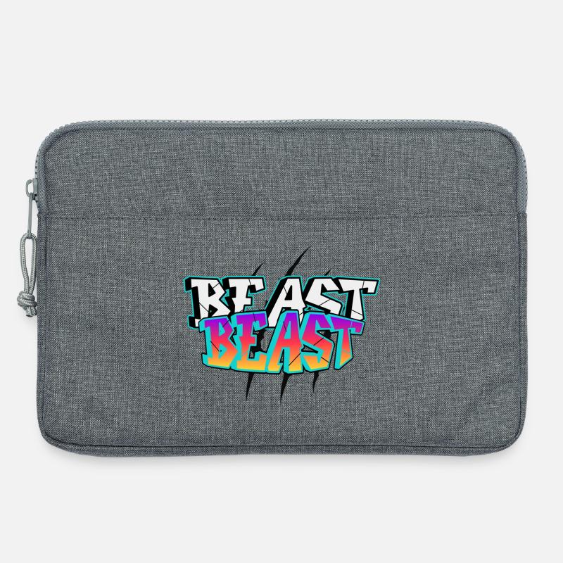 BEAST Graffiti-Design - Laptoptasche 13" - Grau meliert