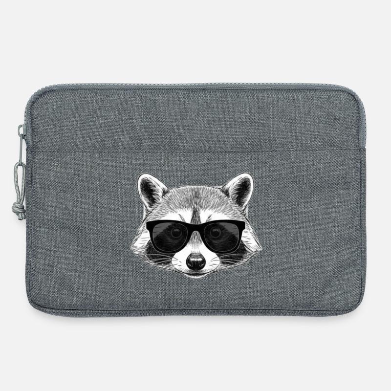 Waschbär - Laptoptasche 13" - Grau meliert