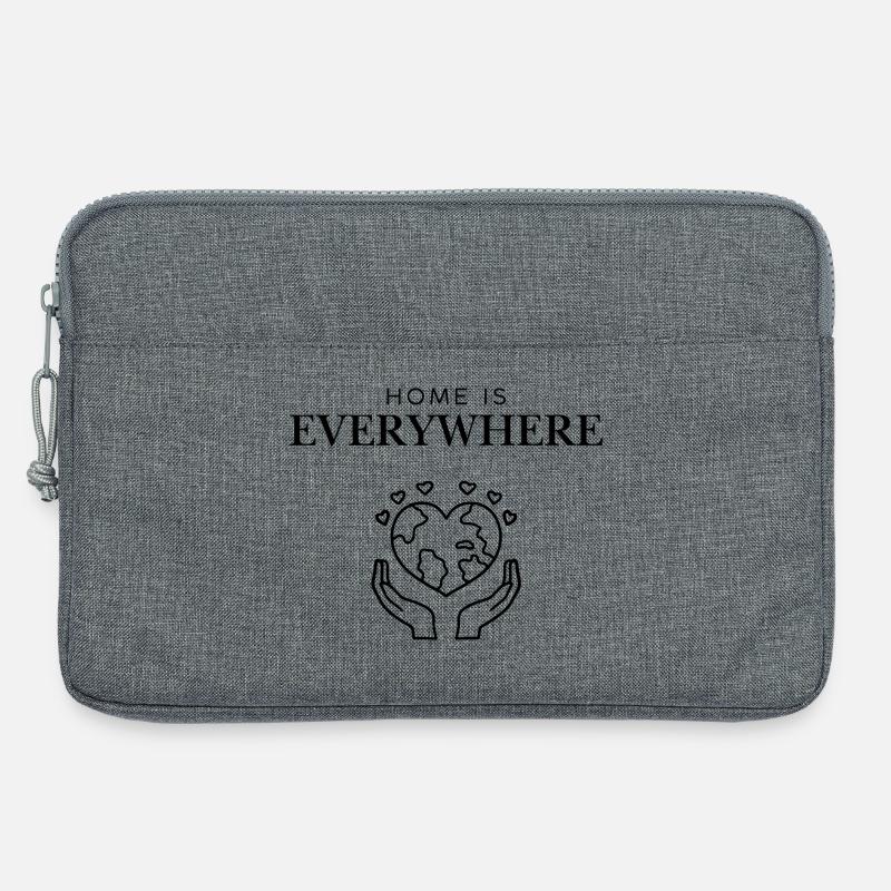 Home_Is_Everywhere_icon_black - Laptoptasche 13" - Grau meliert