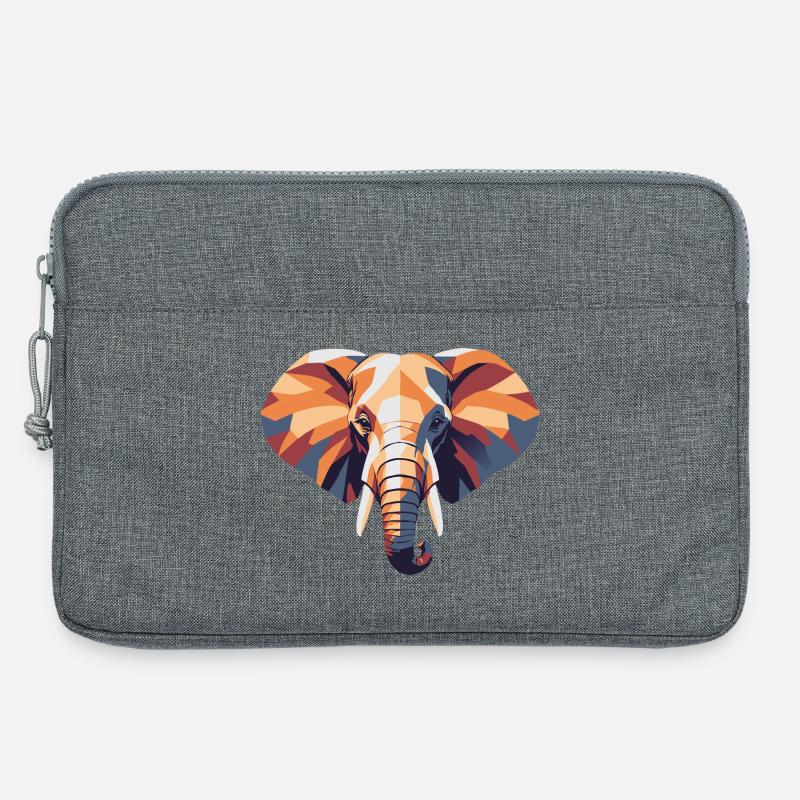 Elefant_farbe_poly - Laptop bag 13" - heather grey