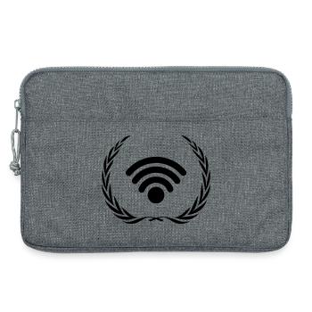 Wlan Internet Kranz - Laptoptasche 13" - Grau meliert - Vorne