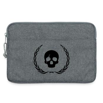 Skeleton Skull Wreath - Laptop bag 13" - heather grey - Front