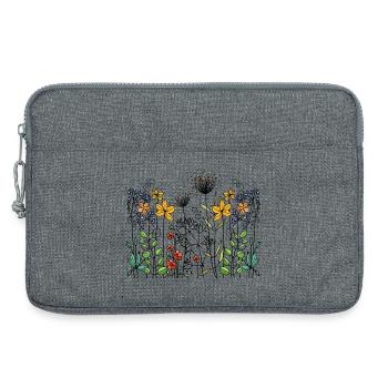 Flowers - Laptop bag 13" - heather grey - Front