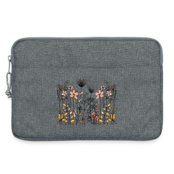 Blumen - Laptoptasche 13" - Grau meliert - Vorne