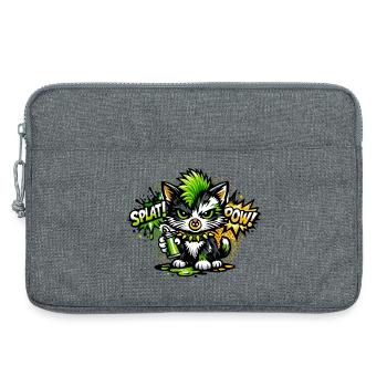Pulvérisateur de chatons graffiti néon - Sacoche pour ordinateur portable 13 pouces - gris chiné - Devant