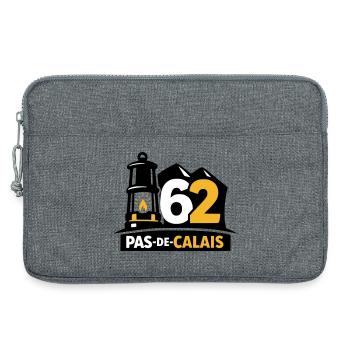 62 Pas de Calais Emblème - Sacoche pour ordinateur portable 13 pouces - gris chiné - Devant