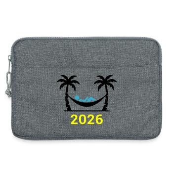 Hammock Palm Trees 2026 - Laptop bag 13" - heather grey - Front