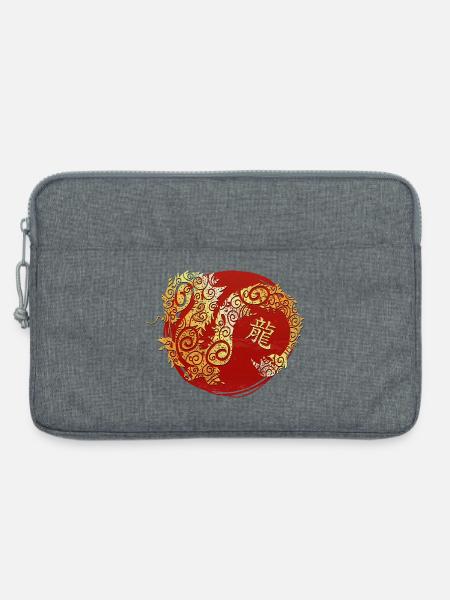 Drache Chinesisches Tierkreiszeichen Horoskop - Laptoptasche 13" - Grau meliert