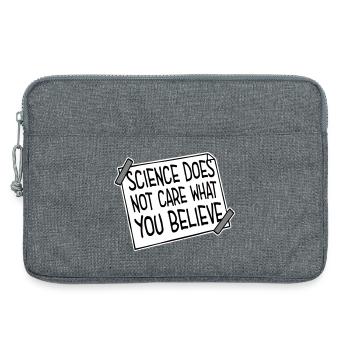 Science Does Not Care What You Believe Fakten Logo - Laptoptasche 13" - Grau meliert - Vorne