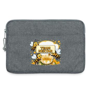 abeille, apiculteur, nid d’abeille, fleurs, insecte des prairies, - Sacoche pour ordinateur portable 13 pouces - gris chiné - Devant