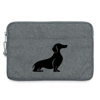 Dackel - Laptoptasche 13" - Grau meliert - Vorne