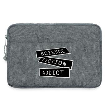 Science Fiction Addict Sci Fi Liebhaber Zitat Text - Laptoptasche 13" - Grau meliert - Vorne
