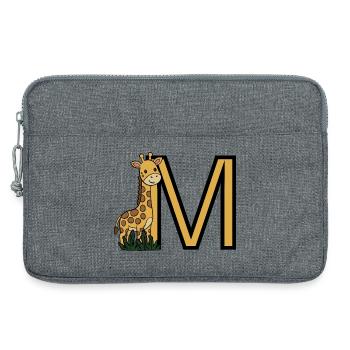Giraffen M Initialen Design - Laptoptasche 13" - Grau meliert - Vorne