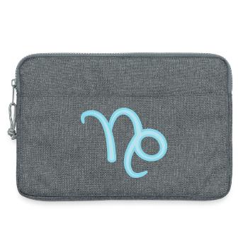 Steinbock Tierkreiszeichen Pastel Blau - Laptoptasche 13" - Grau meliert - Vorne