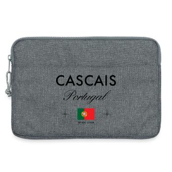 Cascais Portugal Coordinates Travel Souvenir - Laptop bag 13" - heather grey - Front