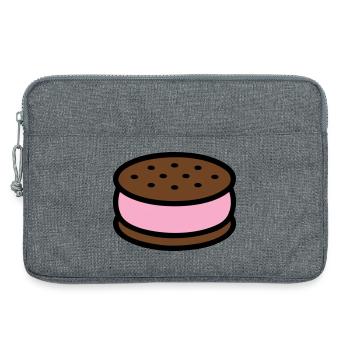 Eissandwich Keks Grafik - Laptop bag 13" - heather grey - Front