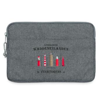 Leuchttürme Texel, Ameland, Terschelling, Vlieland - Laptoptasche 13" - Grau meliert - Vorne