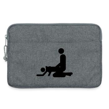 von hinten - Laptoptasche 13" - Grau meliert - Vorne