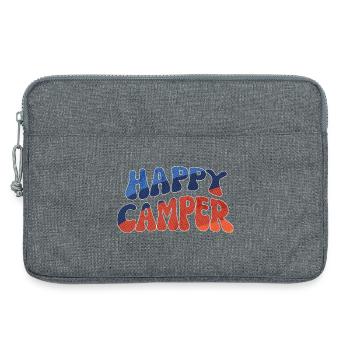 Happy Camping : Illustration de gribouillis colorés - Sacoche pour ordinateur portable 13 pouces - gris chiné - Devant