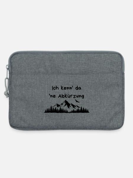 Abkürzung Berge Wandern Sprüche - Laptoptasche 13" - Grau meliert