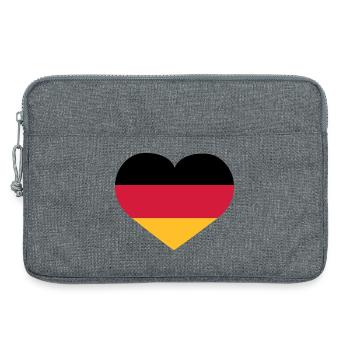 Deutschland Herz | Herz | Heart - Sacoche pour ordinateur portable 13 pouces - gris chiné - Devant