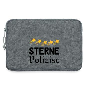 Sterne Polizist Geschenk - Laptoptasche 13" - Grau meliert - Vorne