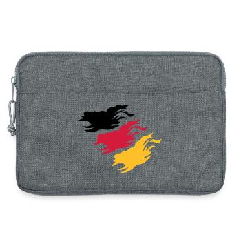 Conception Allemagne - Sacoche pour ordinateur portable 13 pouces - gris chiné - Devant