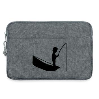 Eine Junge mit einer Angel - Laptoptasche 13" - Grau meliert - Vorne