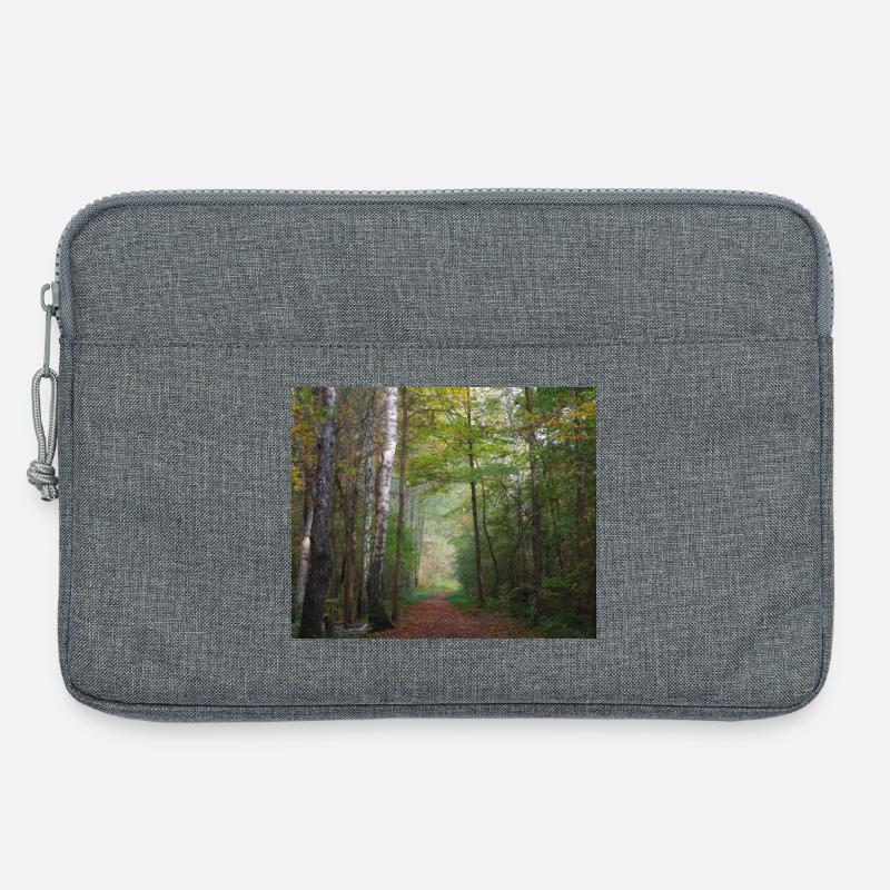 Foto eines Herbstwaldes - Laptoptasche 13" - Grau meliert