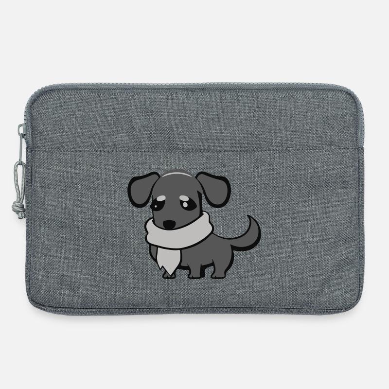 dackel - Laptoptasche 13" - Grau meliert