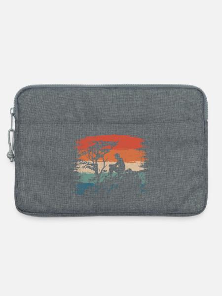 Sunset Cliff Silhouette - Laptoptasche 13" - Grau meliert