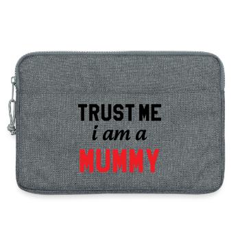 Glaub mir, ich bin eine Mama! - Laptoptasche 13" - Grau meliert - Vorne