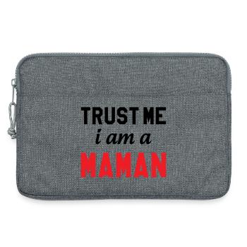 Glaub mir, ich bin Maman - Laptoptasche 13" - Grau meliert - Vorne
