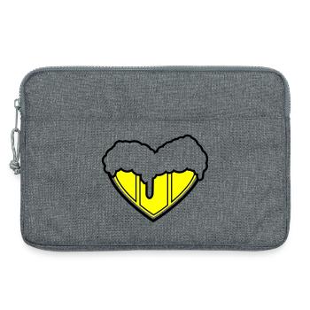 Ein Herz für Bier - Bierherz - Laptoptasche 13" - Grau meliert - Vorne