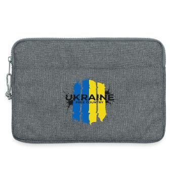 L’Ukraine Pays Libre Drapeau Art - Sacoche pour ordinateur portable 13 pouces - gris chiné - Devant