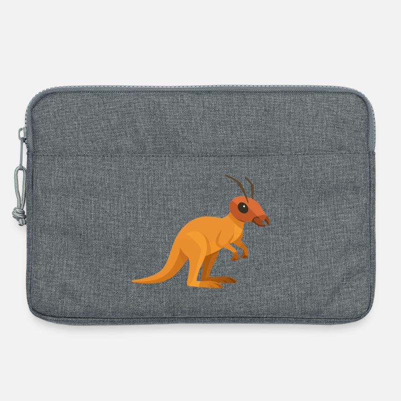 Känguru-Ameise mit Antennen - Laptoptasche 13" - Grau meliert