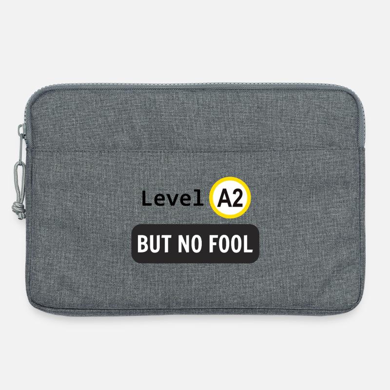 Language level A2, but no fool - Laptop bag 13" - heather grey