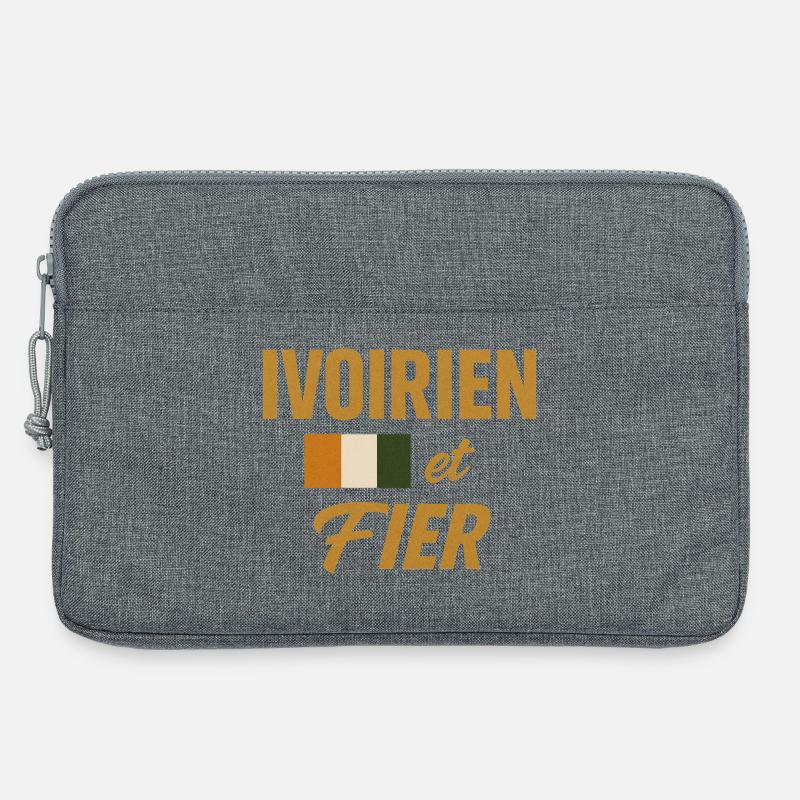 Ivorisch und stolz 🇨🇮 - Laptoptasche 13" - Grau meliert