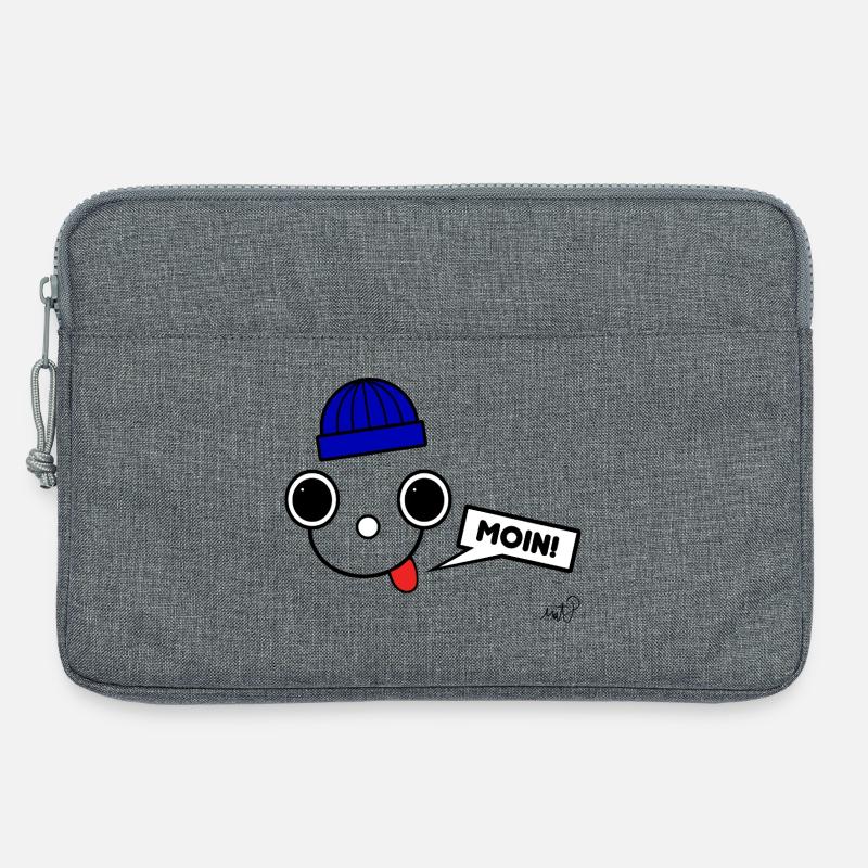 Koppie Moin mit Beanie - Laptoptasche 13" - Grau meliert