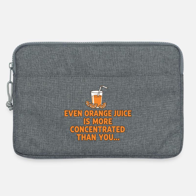 Orangensaft Konzentration Lustiger Spruch - Laptoptasche 13" - Grau meliert