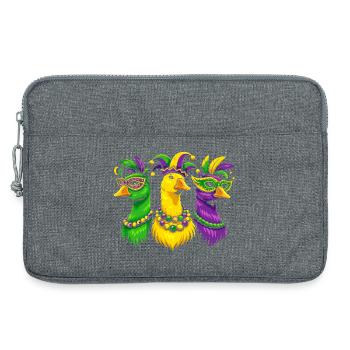 Karnevalstrio der Maskenvögel - Laptoptasche 13" - Grau meliert - Vorne