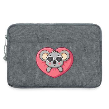 Koala Heart Glam Sunglasses Cool - Laptop bag 13" - heather grey - Front