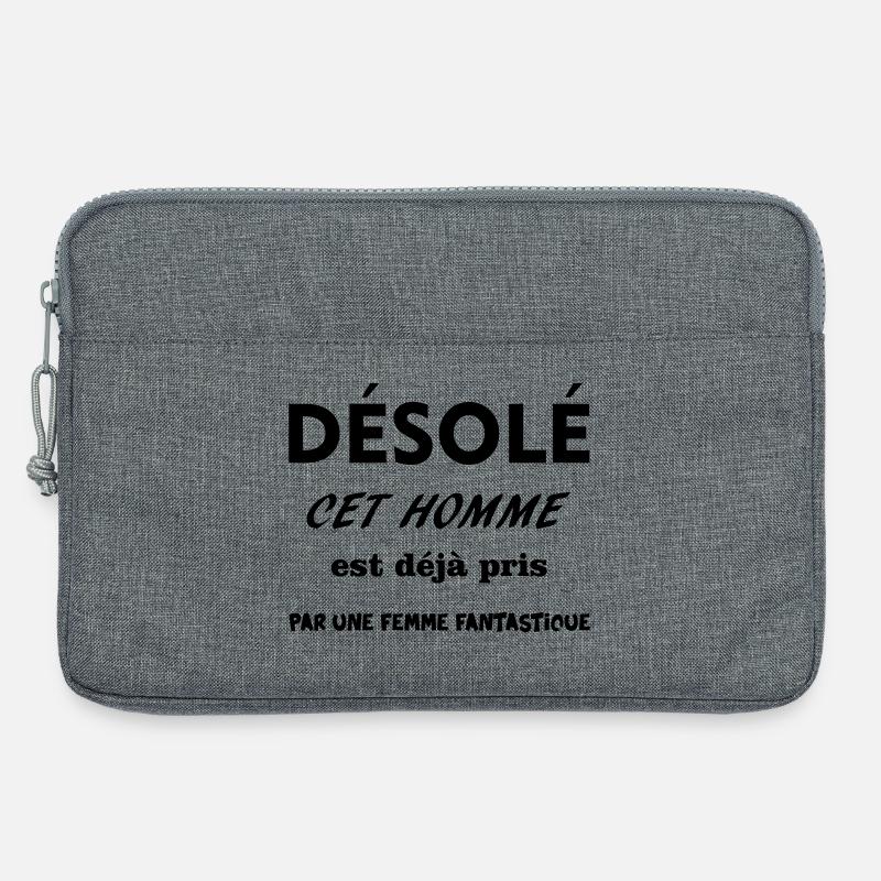 MANN ERWISCHT - Laptoptasche 13" - Grau meliert