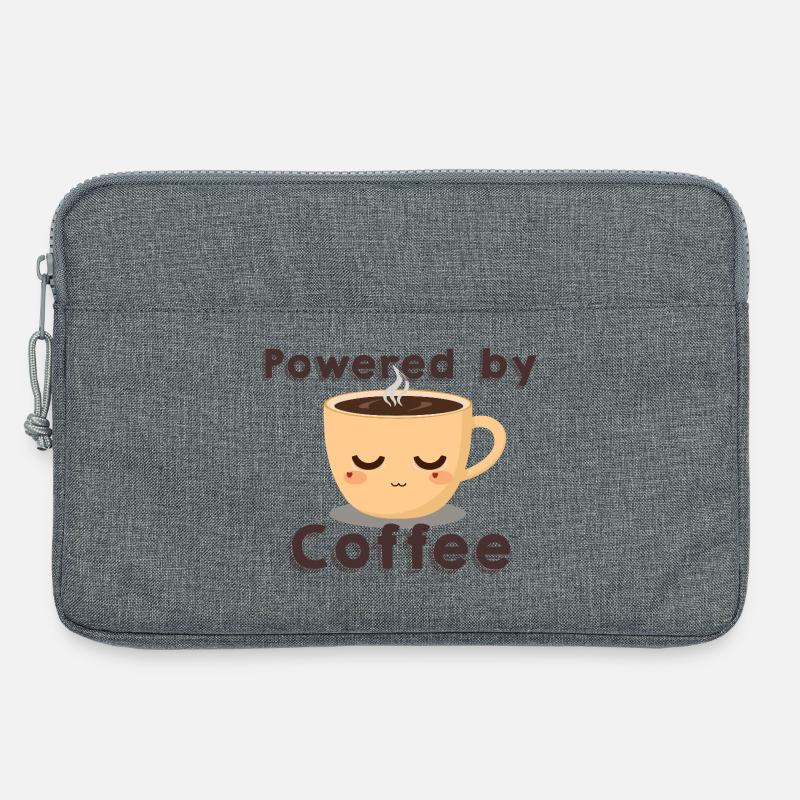 Powered by Coffee - Kaffee Tasse - Laptoptasche 13" - Grau meliert