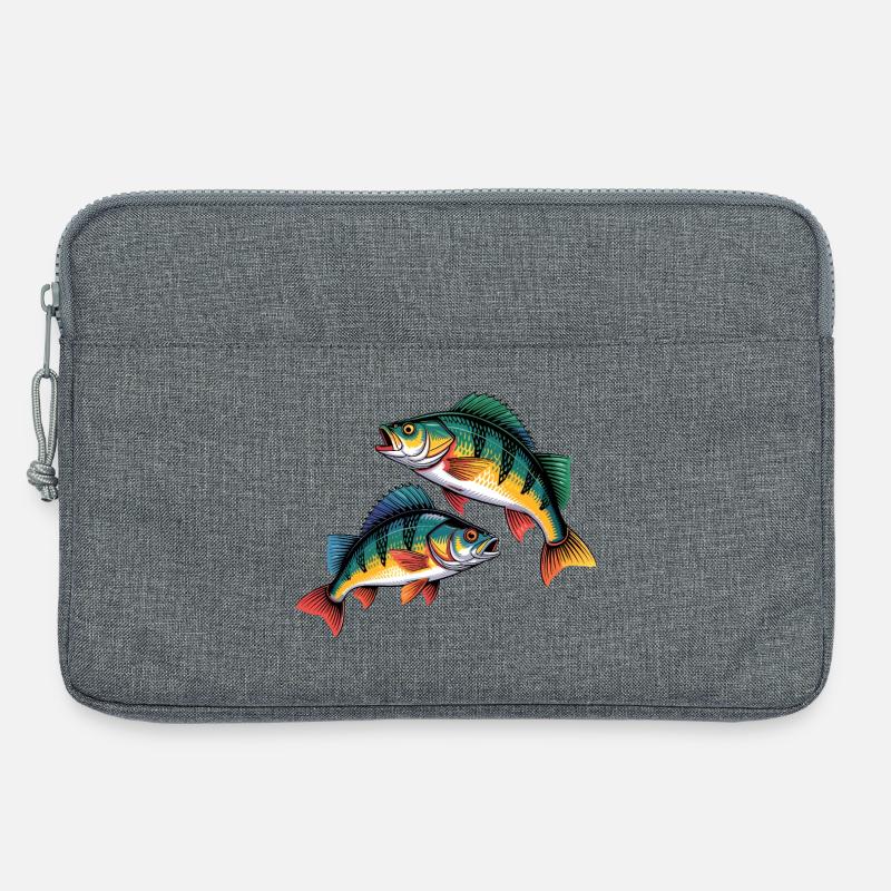 Zwei Barsche - Laptoptasche 13" - Grau meliert