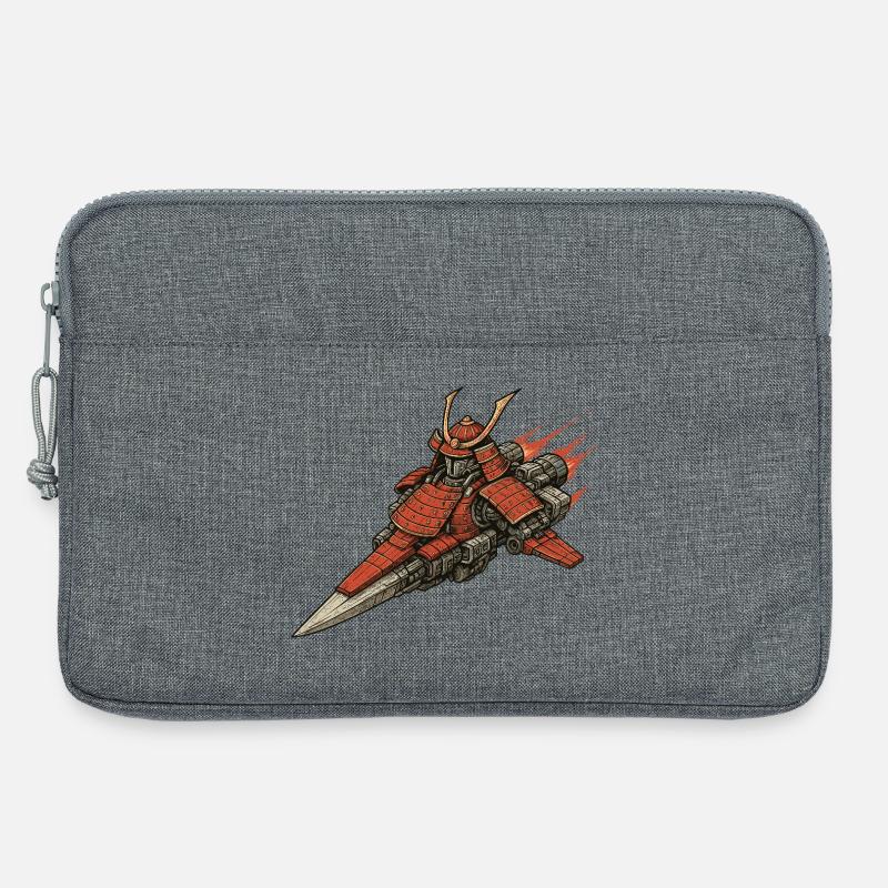 Samurai Spaceship - Laptop bag 13" - heather grey
